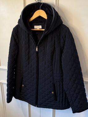 Navy Blue Quilted Laundry Jacket